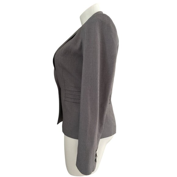 Calvin Klein Gray Long Sleeve Blazer, Single-Button Women's Size 14 - Picture 5 of 8